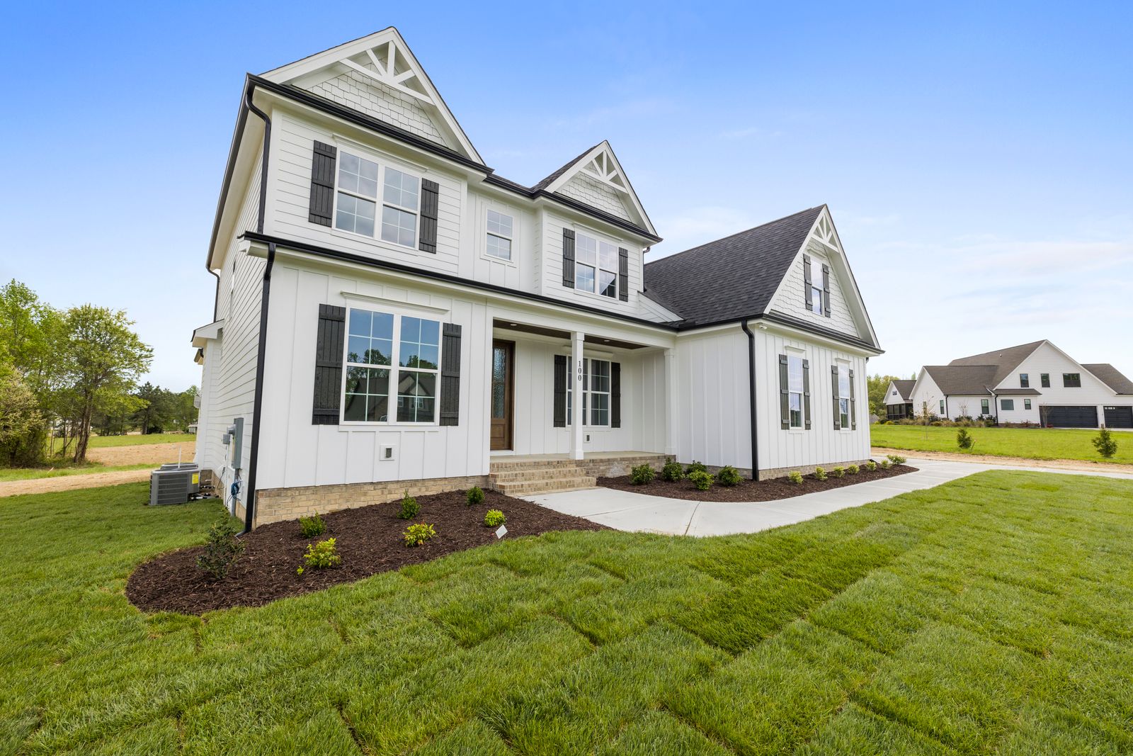 Residential front lawn and porch